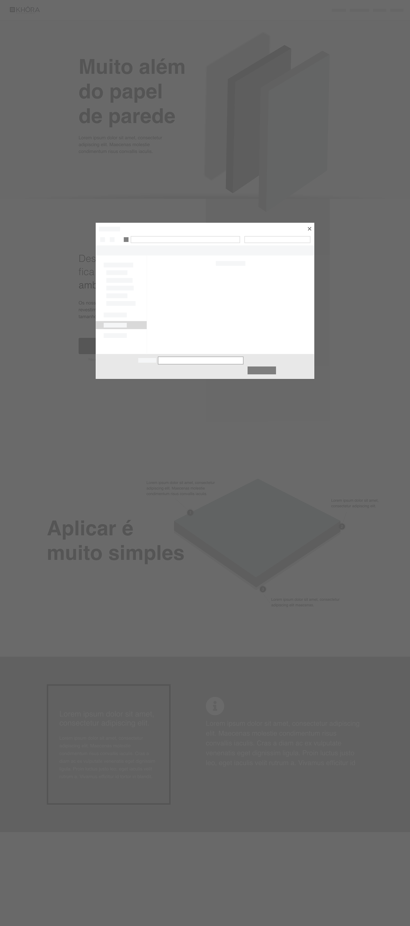 Ecommerce shopping experience web application wireframe