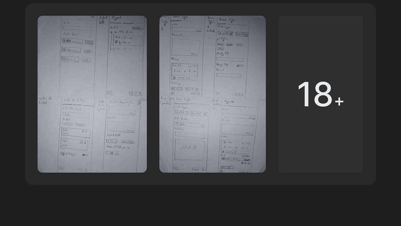 UI/UX Figma ui design Mobile app UX design Case Study Event app design ios mobile