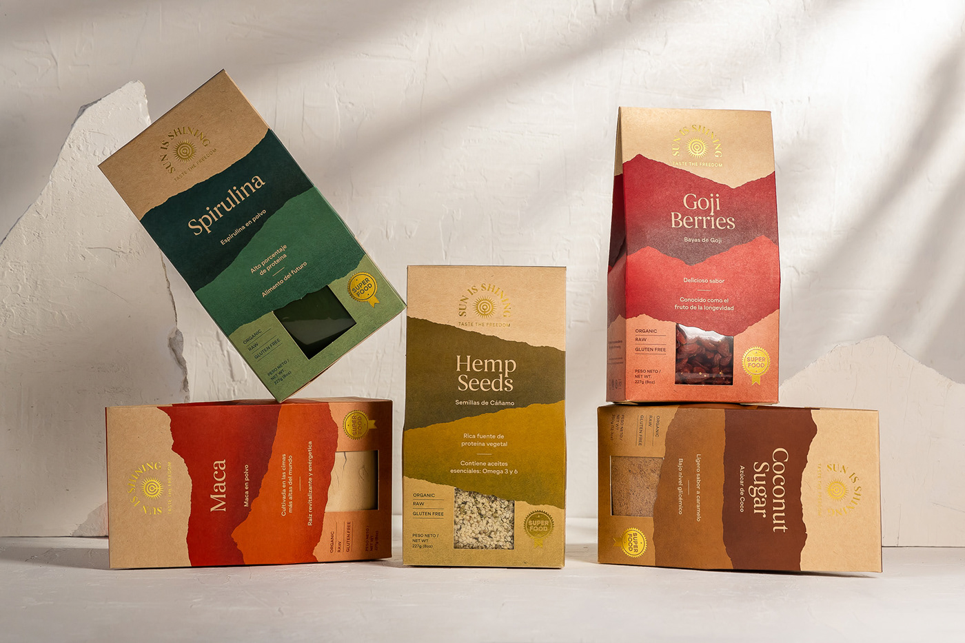 branding  Costa Rica healthy food Logo Design mountains natural organic Packaging product design  super food