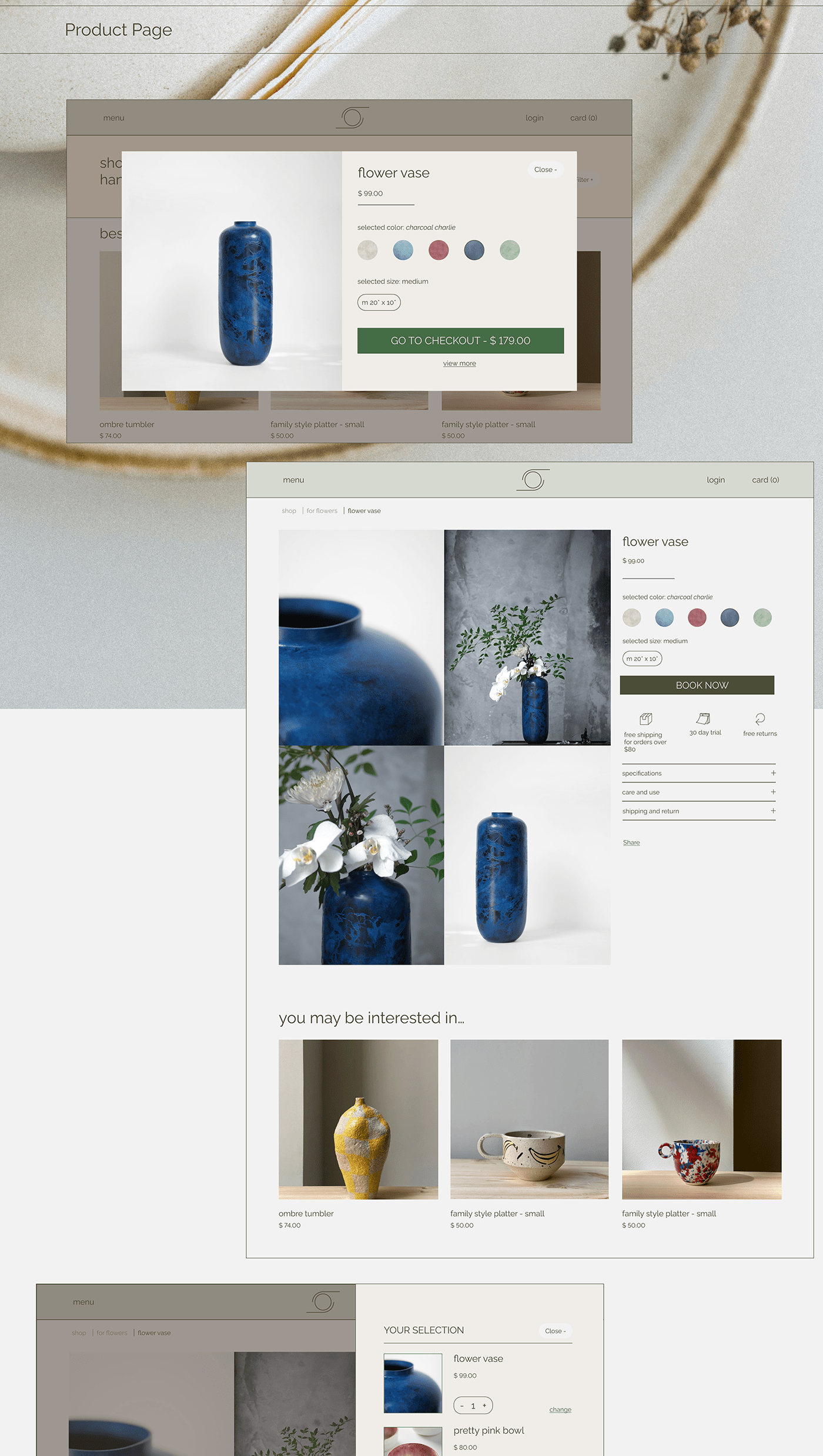 ceramics  clay design Ecommerce Figma Pottery UI/UX user interface Web Design  Website