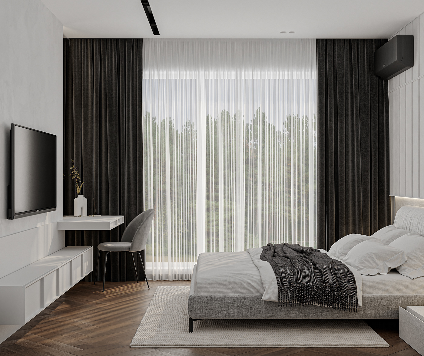 bedroom interior design  visualization 3ds max corona Render modern