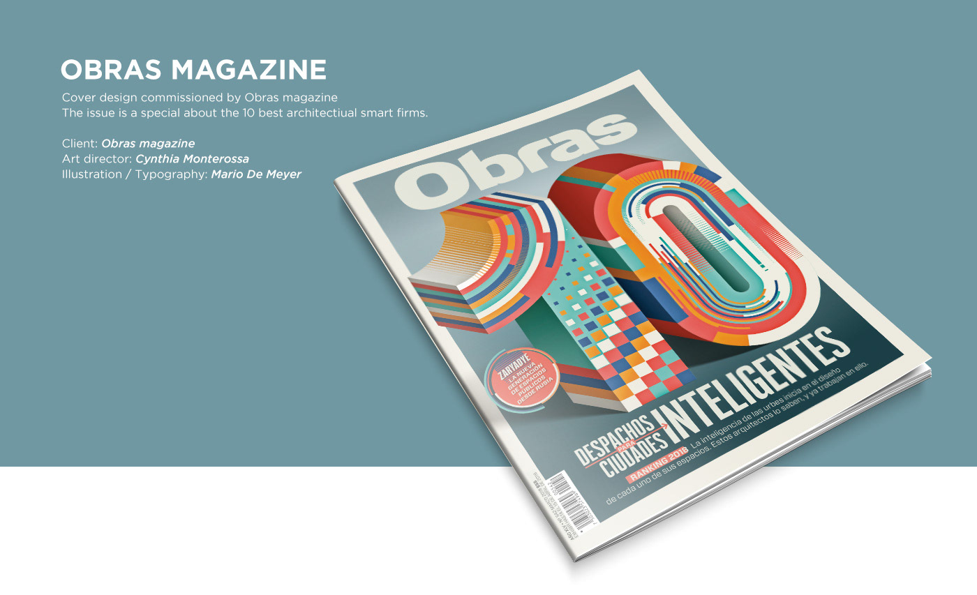 cover numbers typography   magazine architecture type 3D