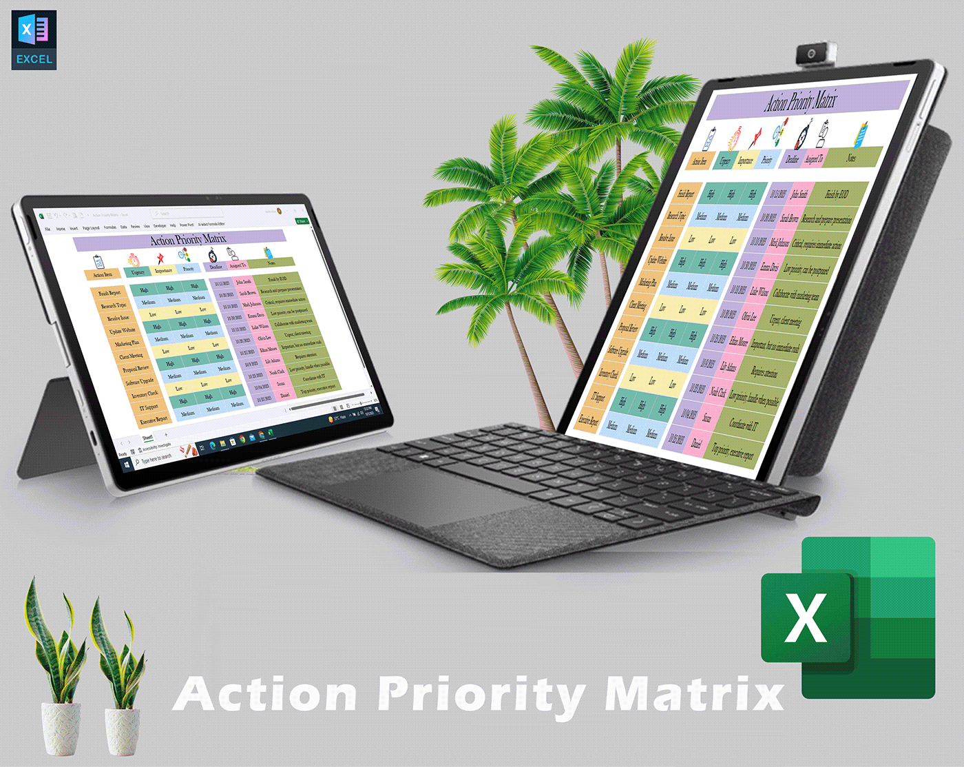 action design template business corporate company Excel customizable editable simple