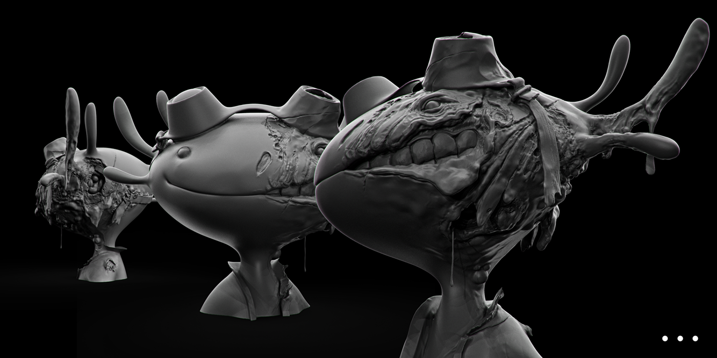 Zbrush Jekyll hyde Mad Scientist monster axolotl 3D Fun