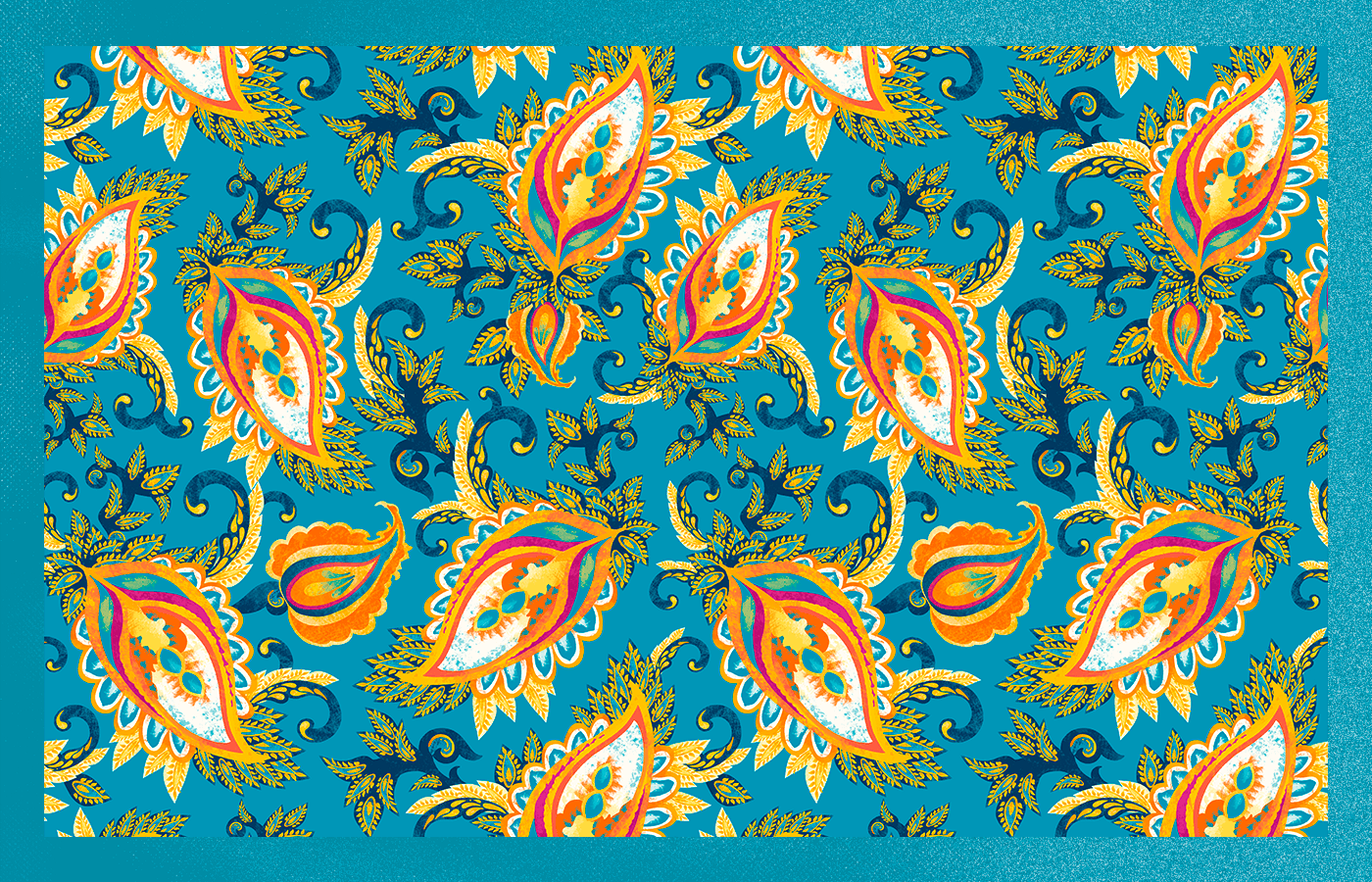 Tropical pattern seamless textile surface design Digital Art  Drawing  paisley textile design  fabric