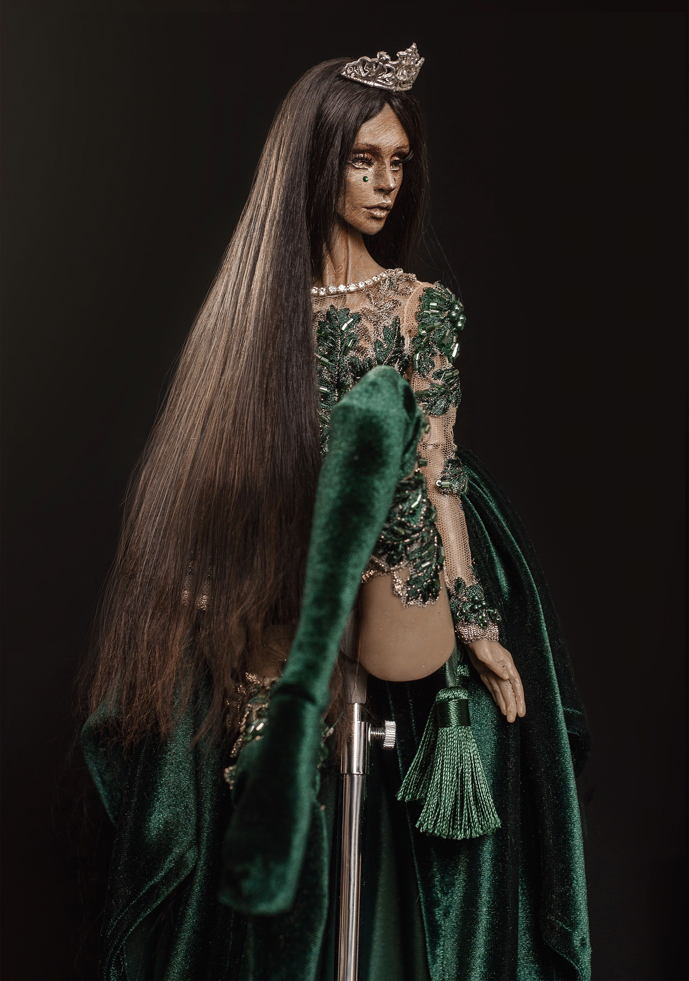 art bjd doll doll dress Embroidery Fashion  Haute couture queen sculpture woman
