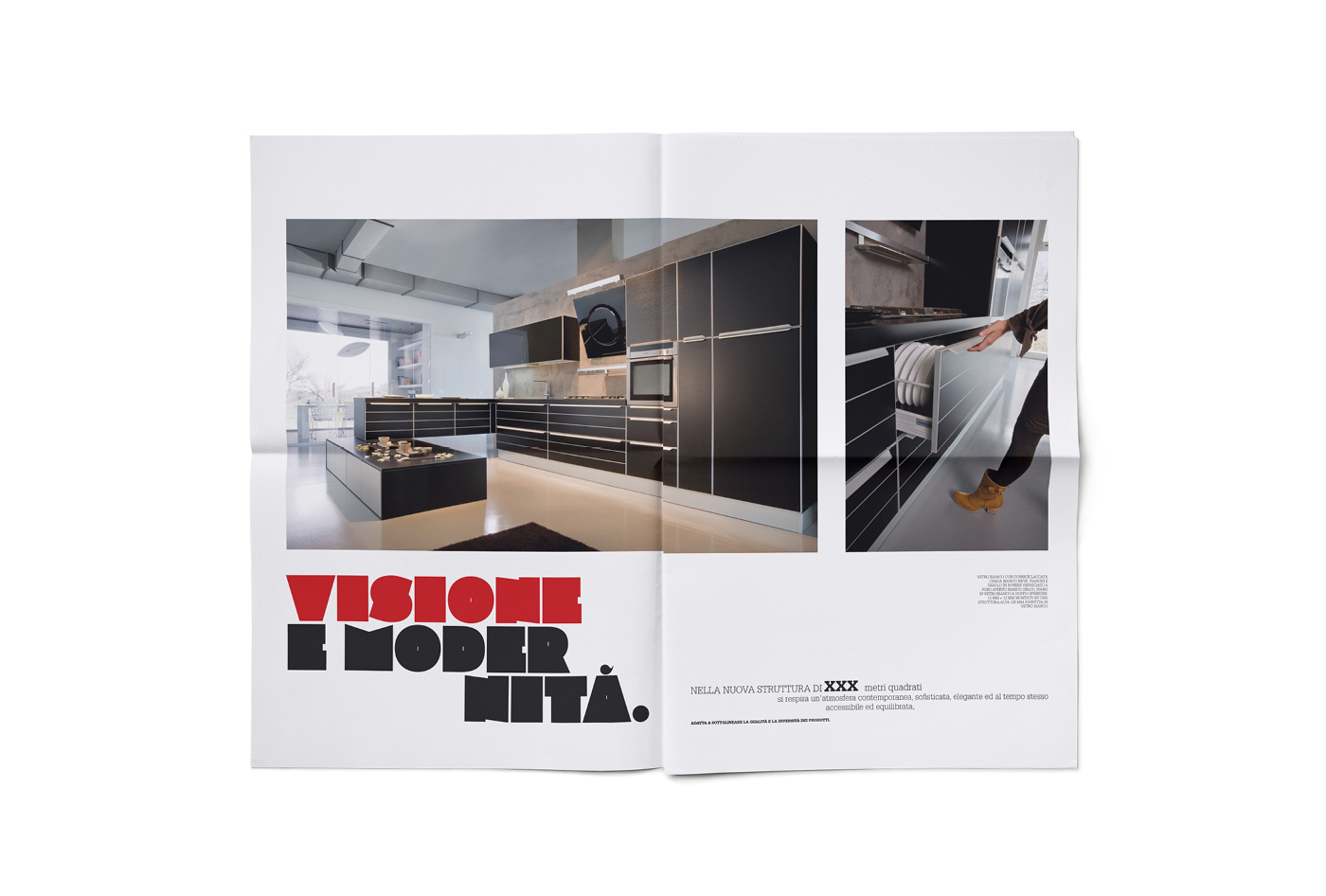 kitchen Interior furniture catalogo print newspaper ILLUSTRATION  digital illustration brochure Typographic Design