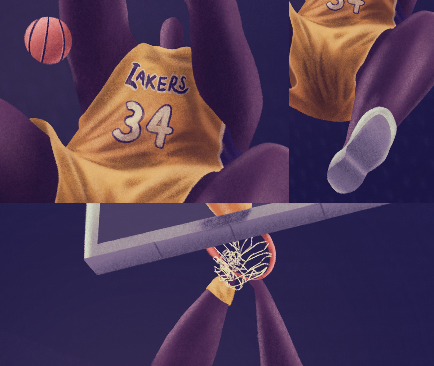 basketball Kobe Bryant Lakers LeBron James MAGIC JOHNSON NBA brand identity visual identity Sports Design