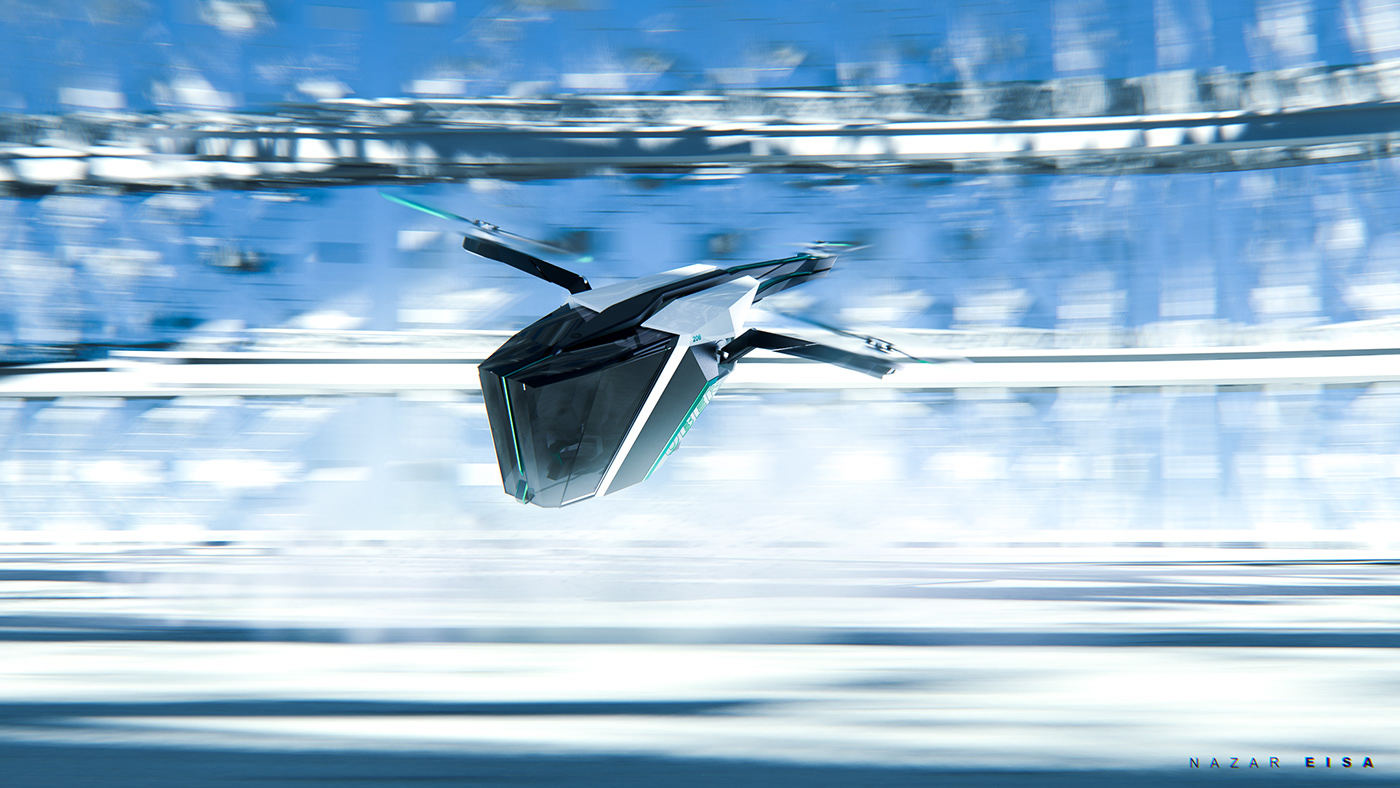 3D automotive   concept design drone futuristic industrial design  modeling transportation Uber