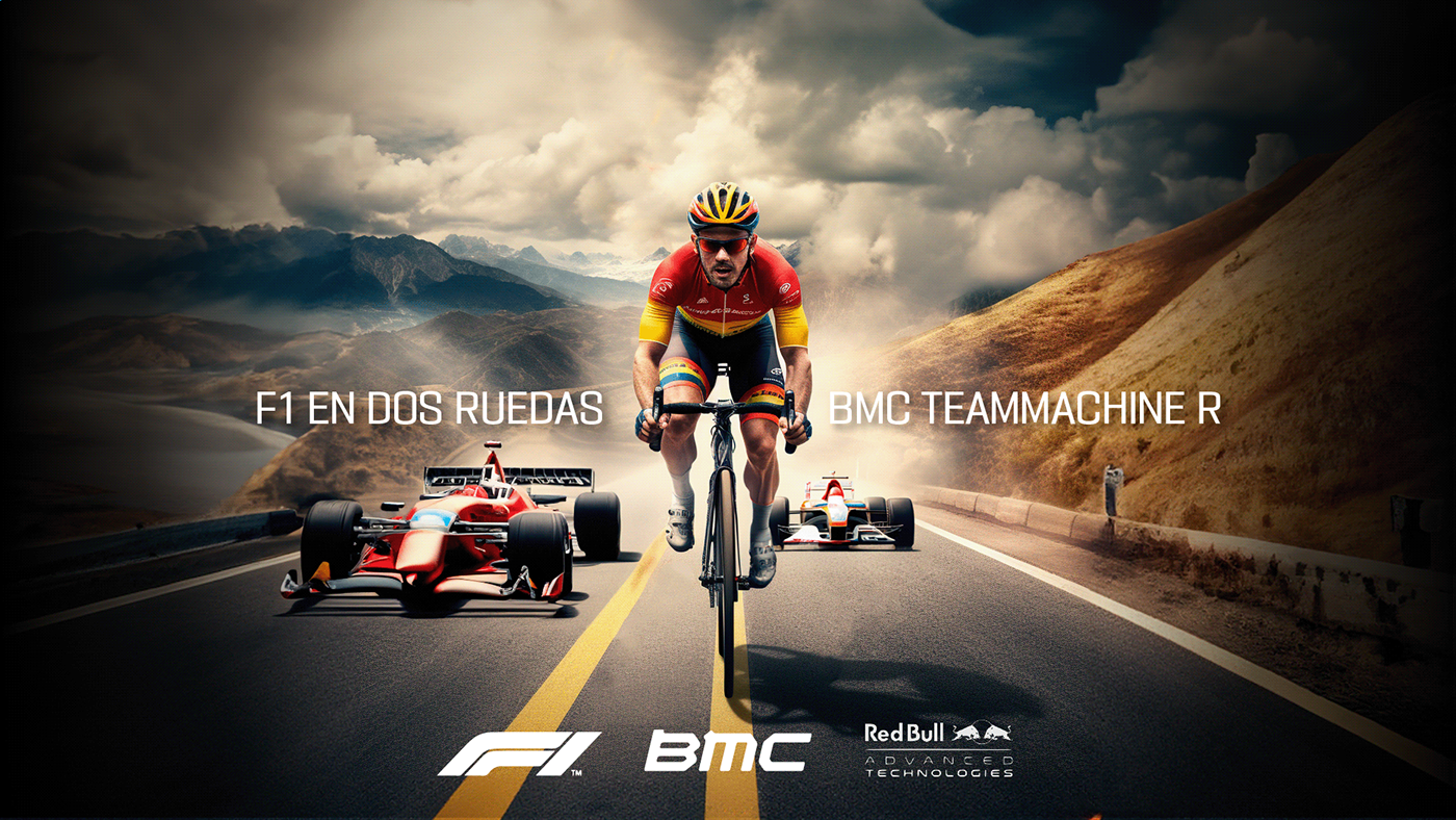 Bicycle concepto Campaña redes sociales ia colombia Formula1 diseño design Advertising 