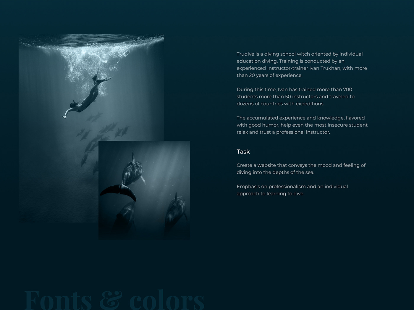 diving diving school landing page scuba UI/UX underwater scuba diving scuba diving school sea