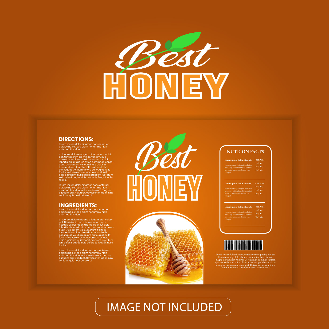 Honey Jar Label product design  Packaging Advertising  marketing   visual identity jar label product packaging design Best Honey Jar
