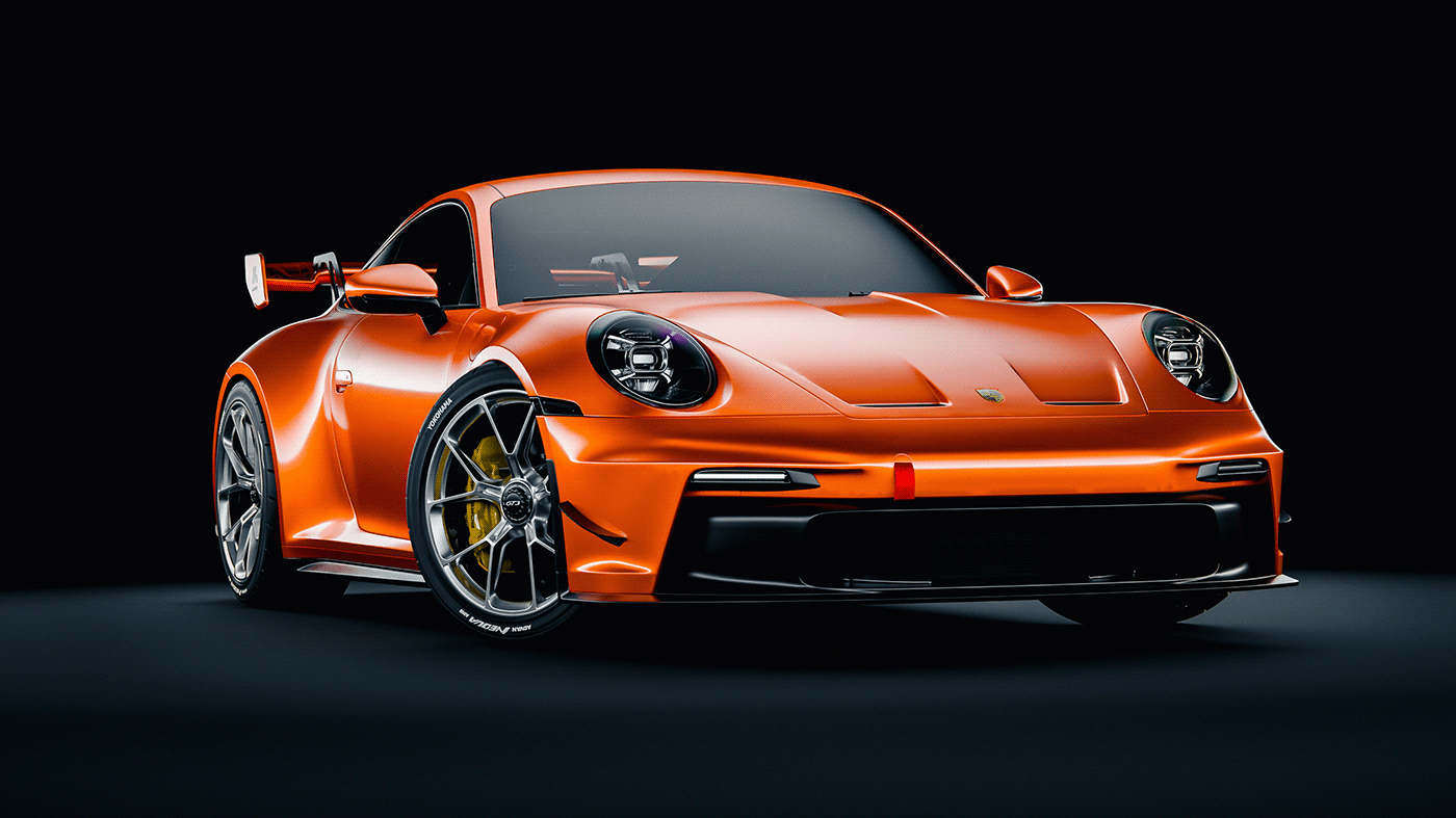 automotive   Render visualization 3D CGI Porsche Automotive Photography Porsche 911 911 GT3 blender3d
