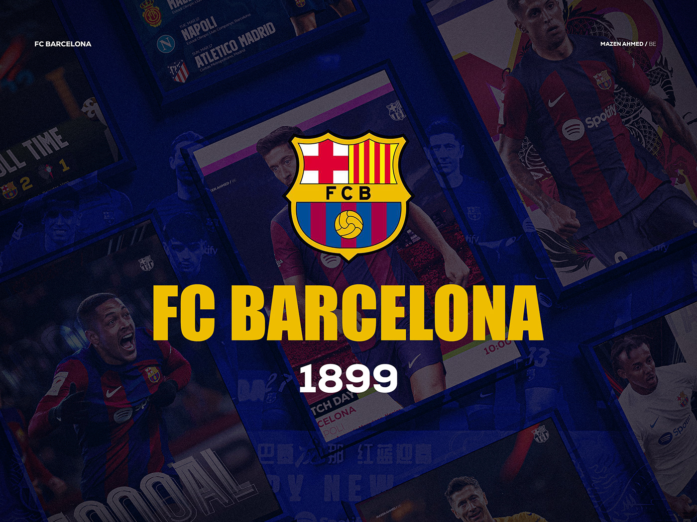 rebranding Social media post Graphic Designer football sports barcelona soccer football design poster Socialmedia