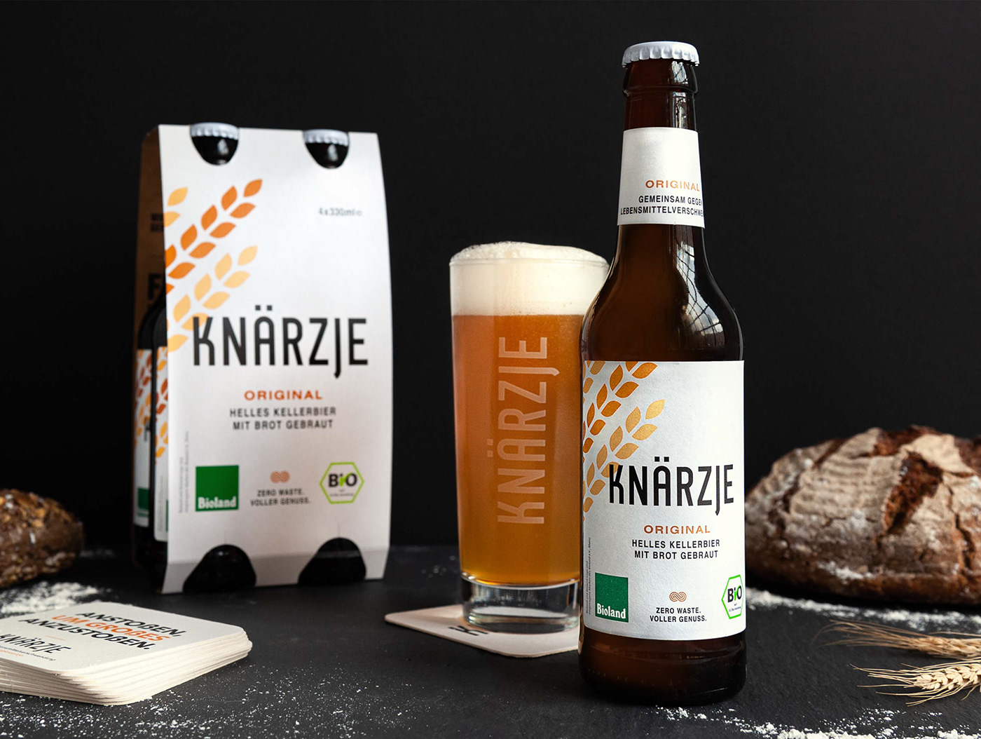 beer beer label bottle bread Label organic Packaging Sustainability zero waste