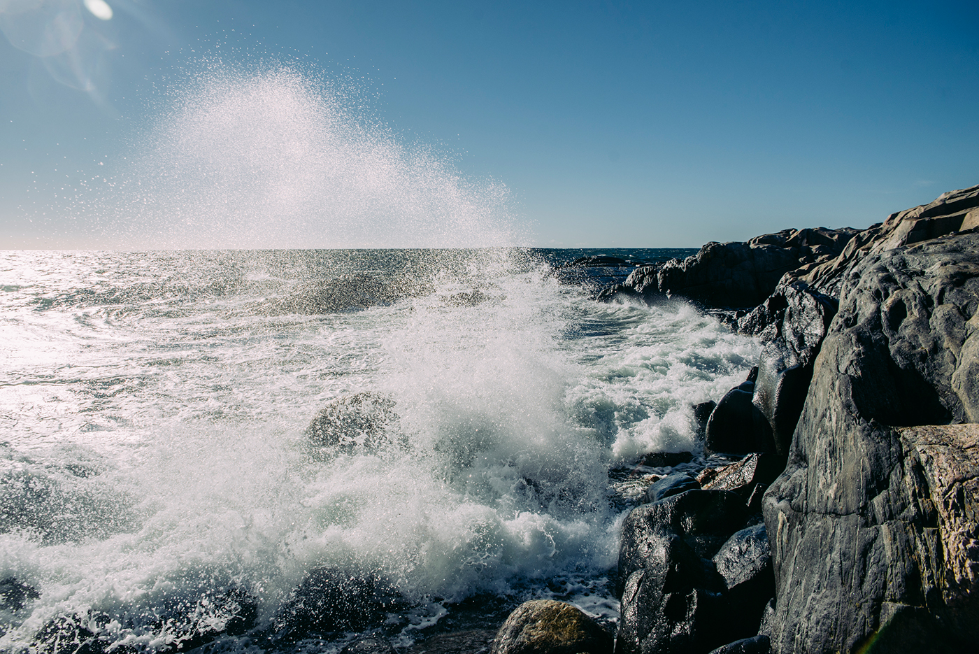 waves splash sea storm water Kokar finland