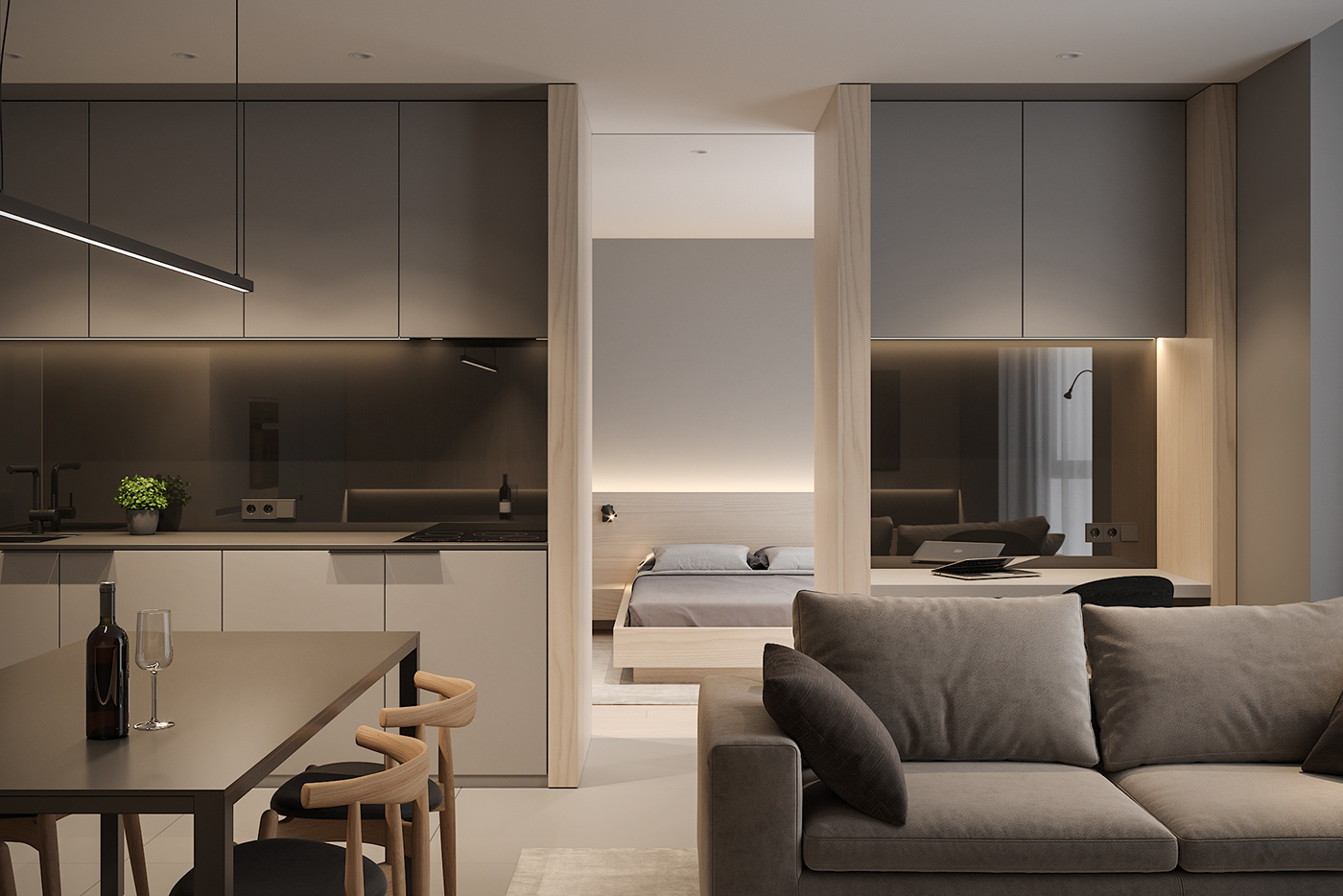 interior design  3d vizualization interior vizualization photorealistic small apartment modern interior contemporary interior minimal