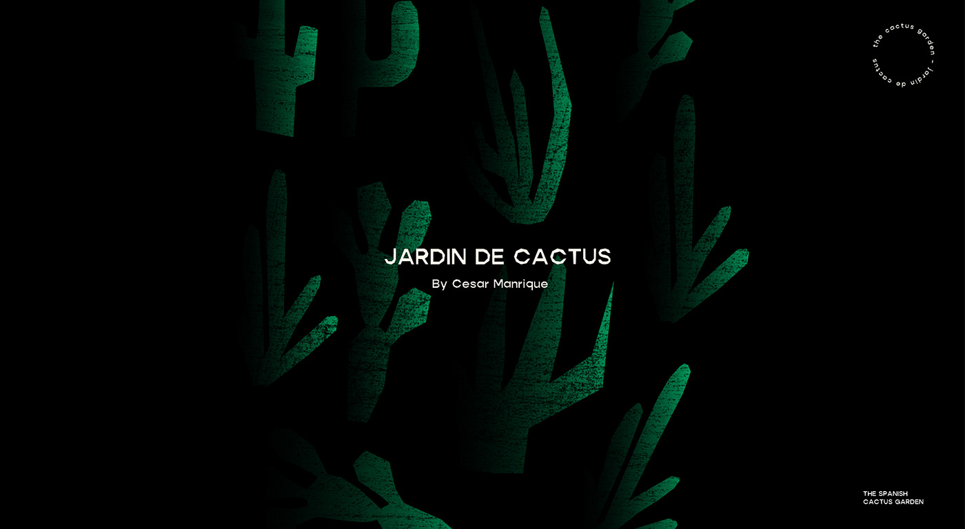 cactus plants spain César Manrique  botanical branding  design logo minimal modern