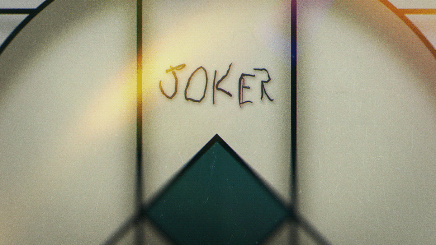 abstract geometric joker movie styleframe titles vector