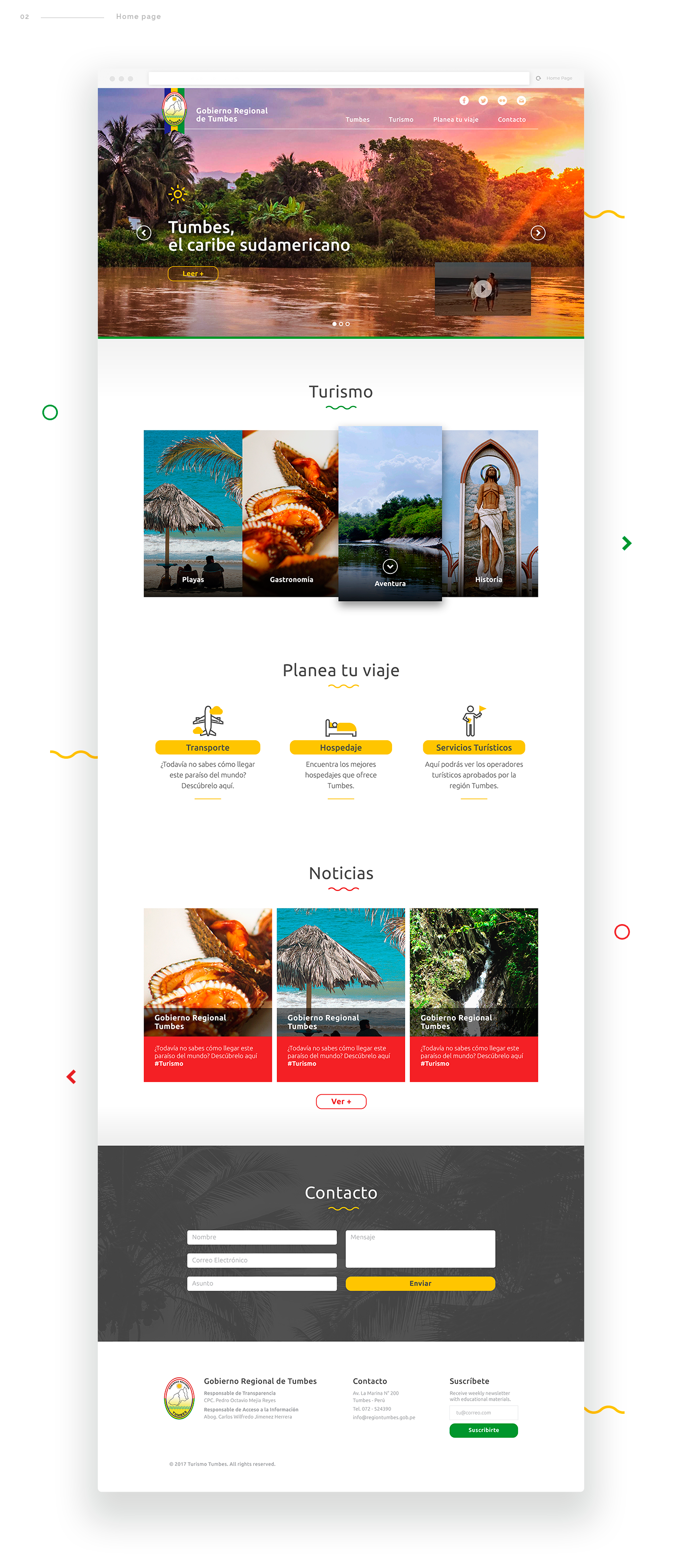 UI ux Diseño web lima tumbes orange612 Web Design  icons Regions tourism
