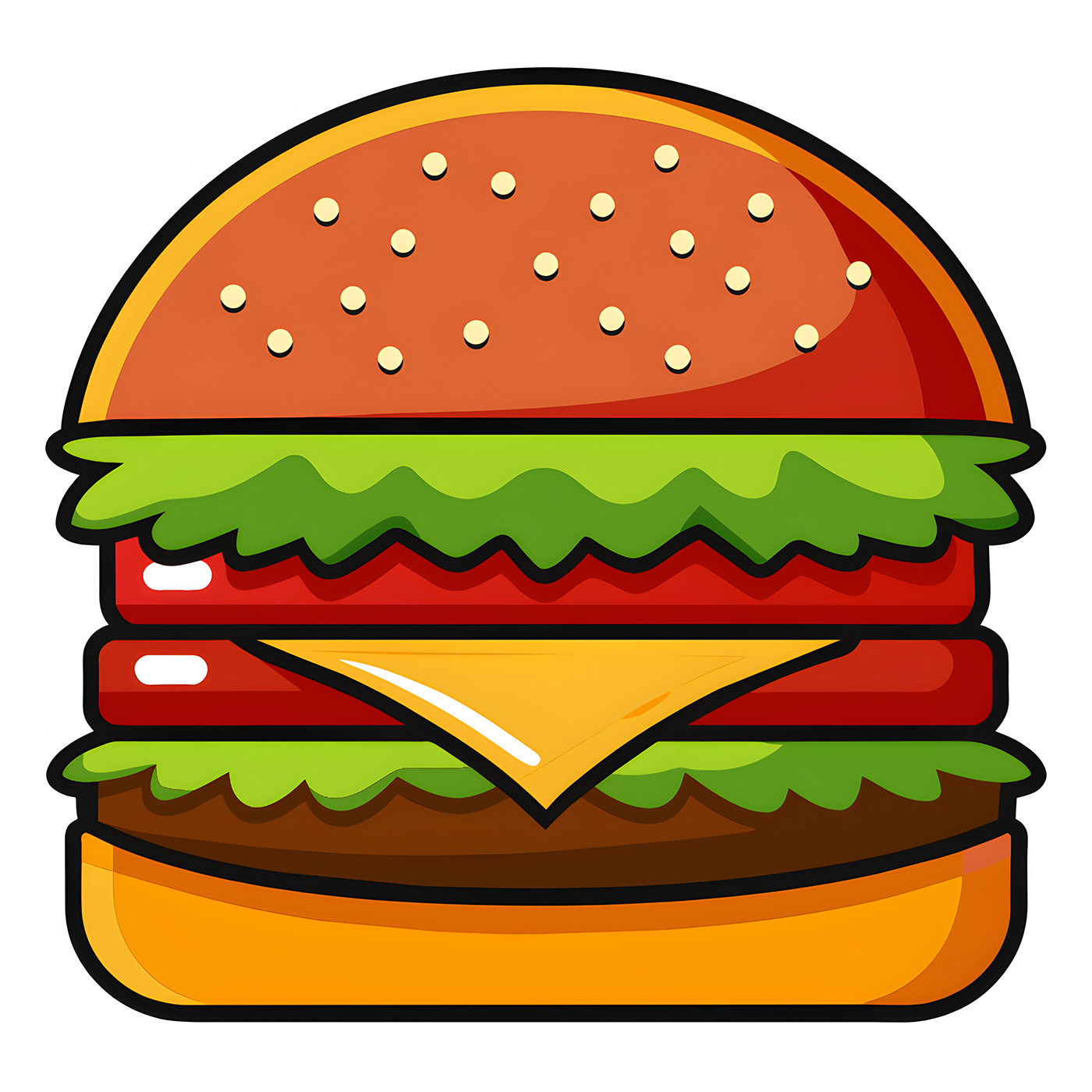 hamburger burger vector Cheeseburger beef ILLUSTRATION  Isolated meal Food  fast