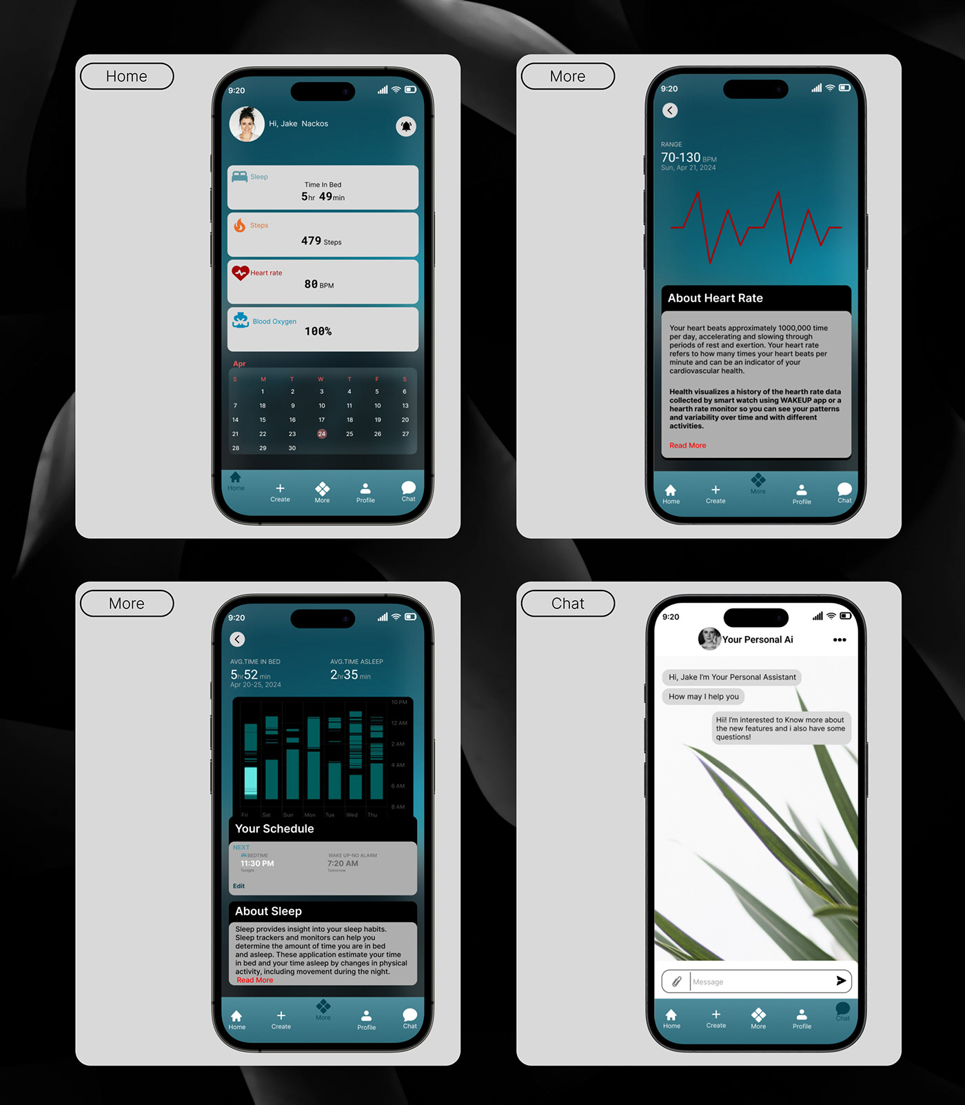 graphic visual identity UI/UX app design tracking app tracking Wakeup Ashad ashadraza ios