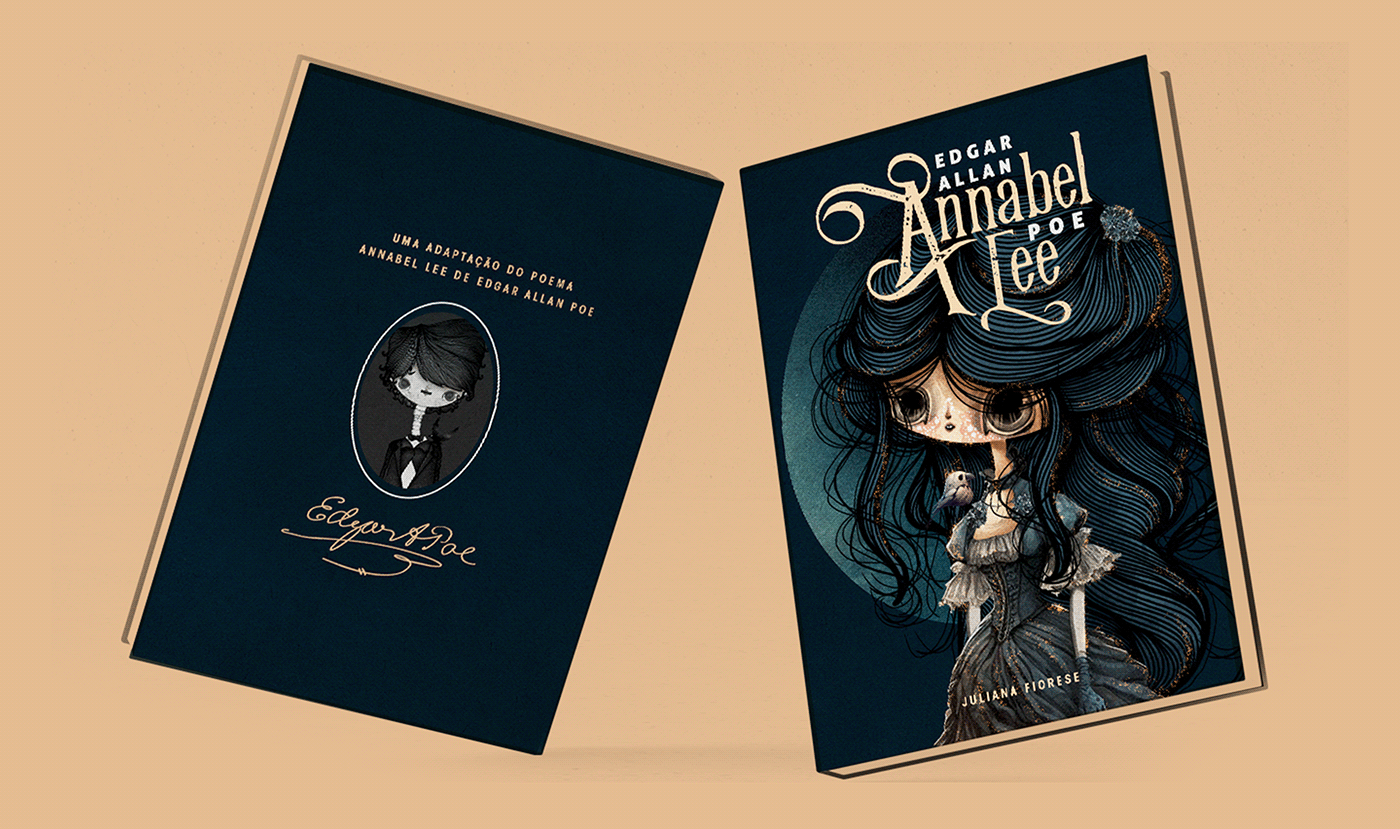 arte digital book Capa design gráfico Edgar Allan Poe Ilustração Livro livro ilustrado