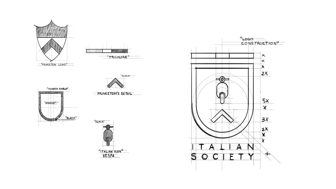 branding  italian Italy princeton tshirt visual identity graphic