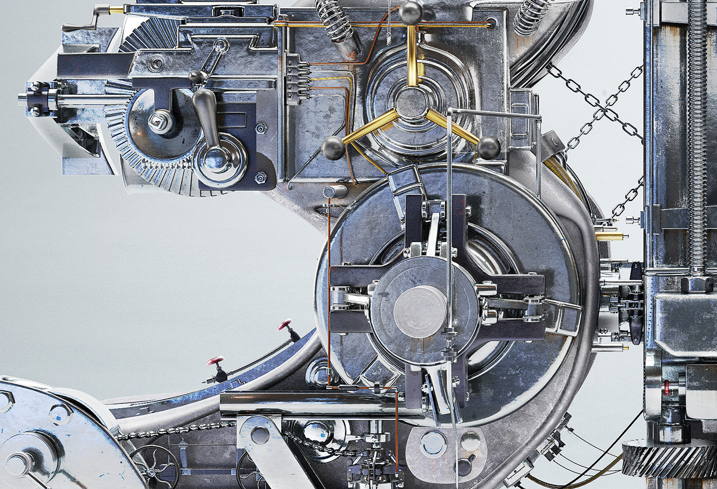 3D machinery Advamced Photoshop gears