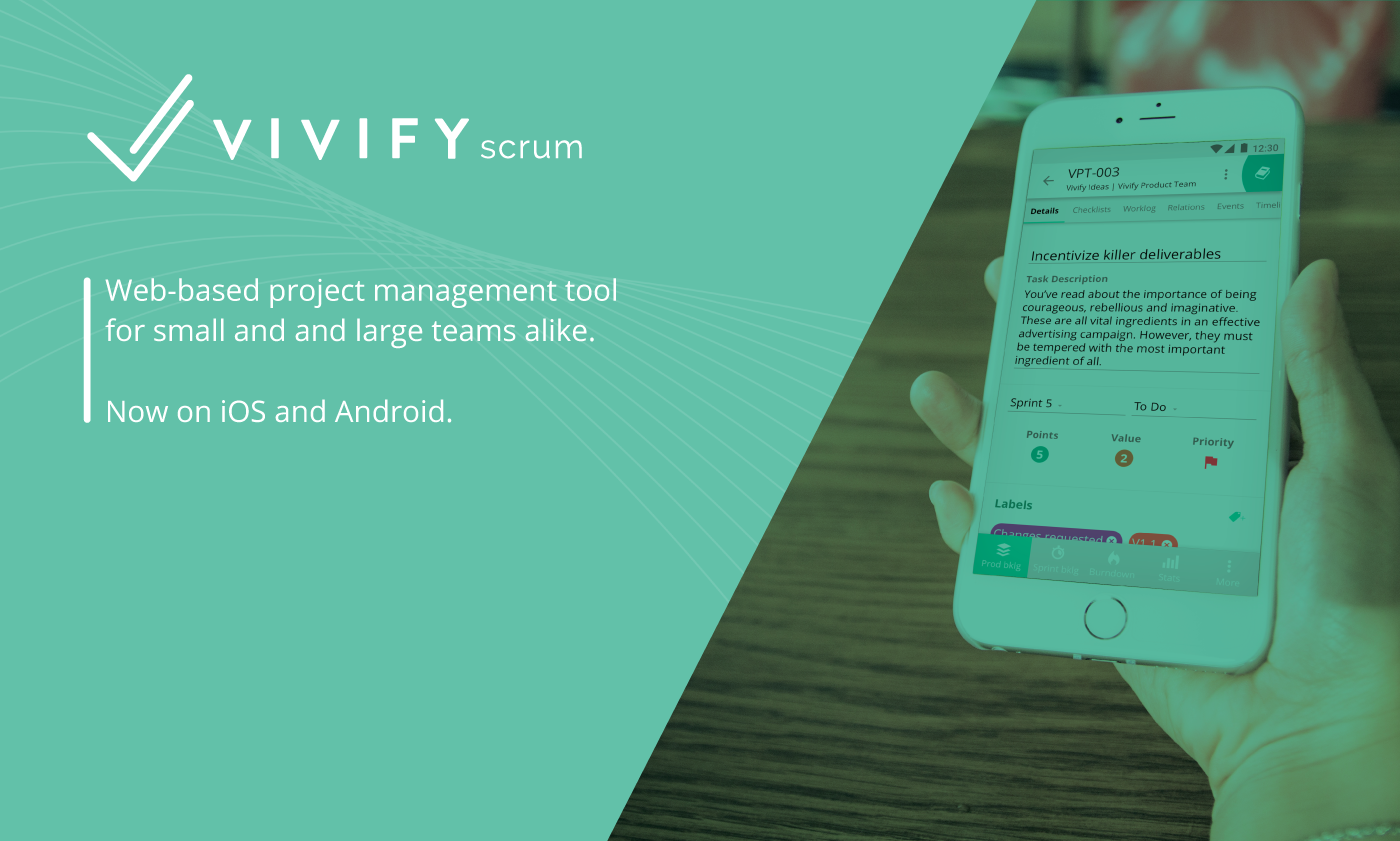 Agile Project Management Scrum vivify ideas UX design android ios React Native