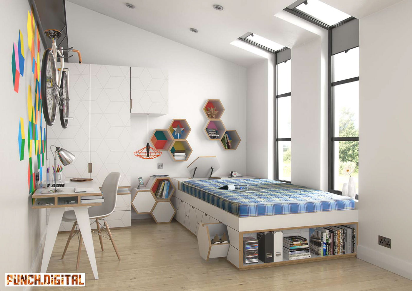 Interior interior design  product design  mattress CGI 3D product bedroom student