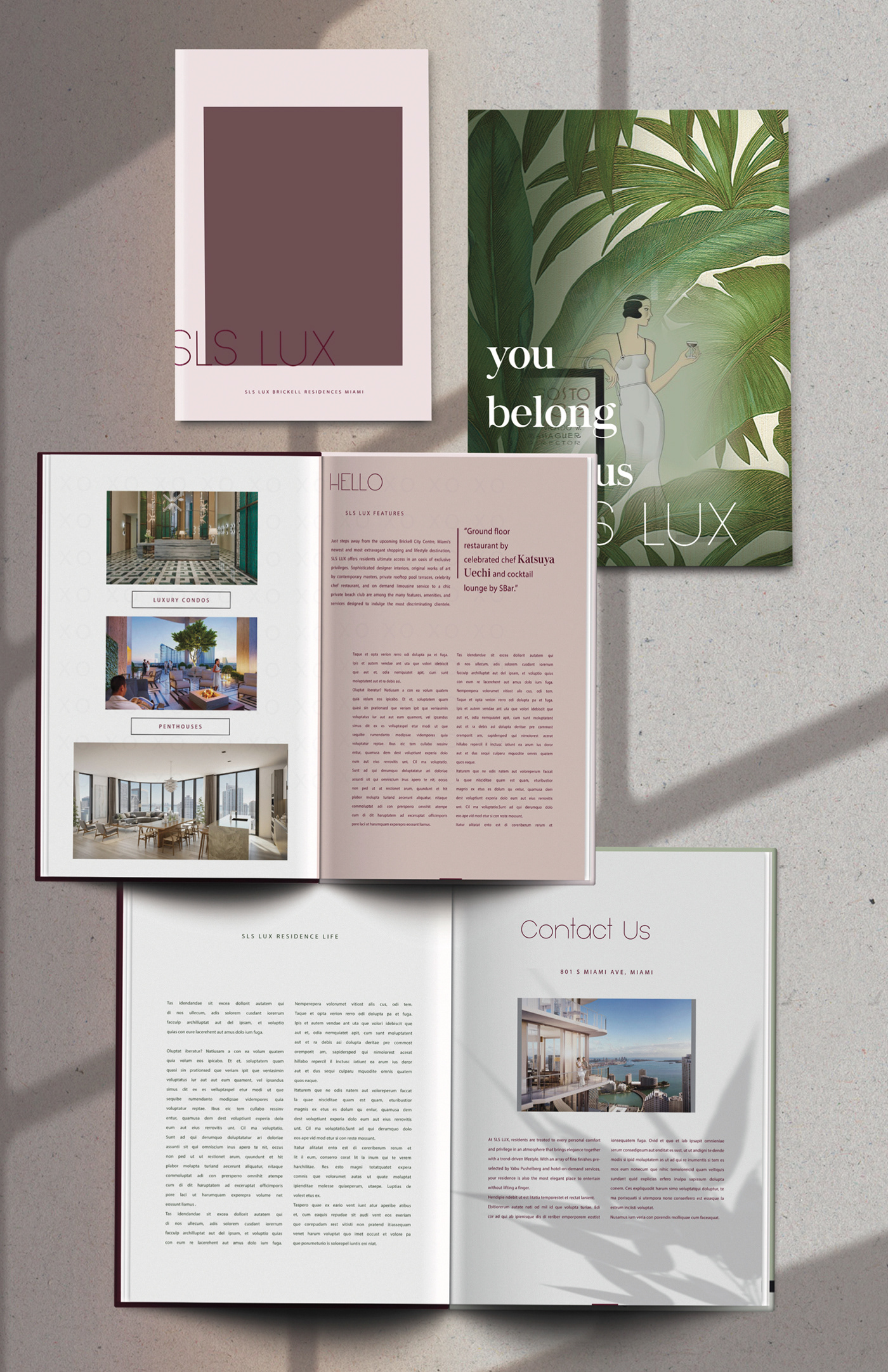 Brand Design editorial hotel hotel design InDesign Layout miami photoshop Property marketing SLS