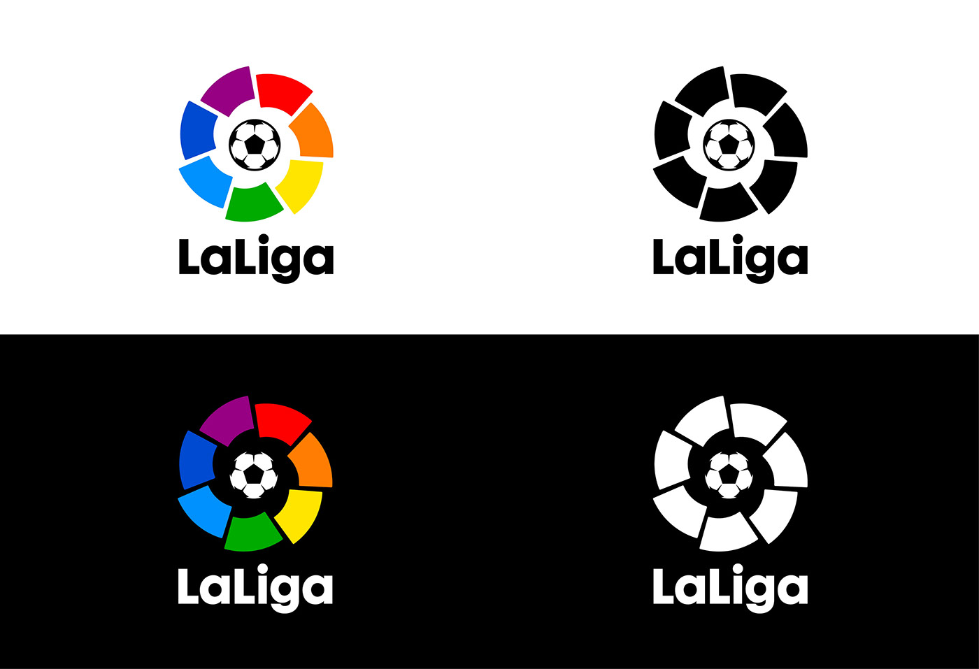laliga rebranding graphic identity football soccer spain la liga Futbol españa balon