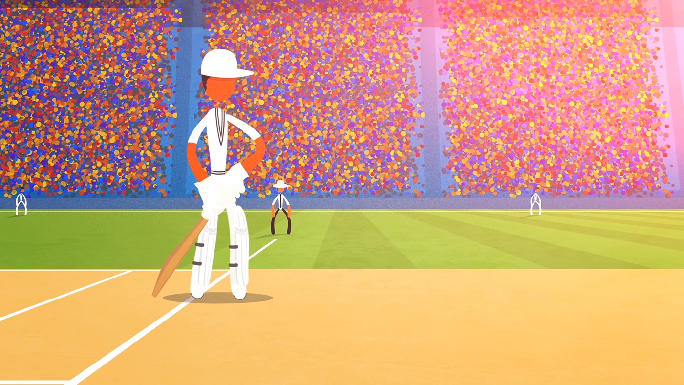 animation  art direction  fine art 3d animation Cricket sachin Dhoni after effects rio Olympics