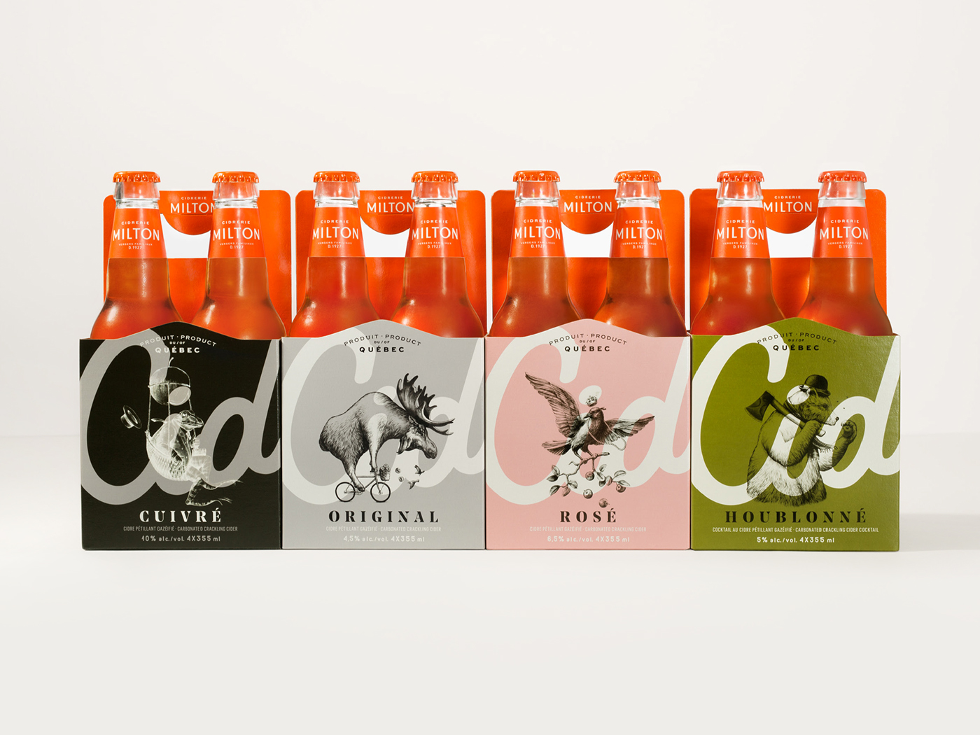graphic design  brand Packaging packaging design Cidery cider ILLUSTRATION  design graphique emballage cidre