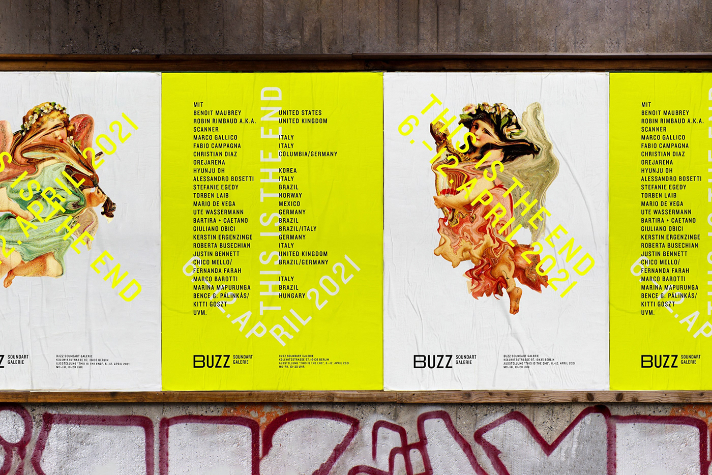 Poster for the exhibition of Buzz Soundart Galerie