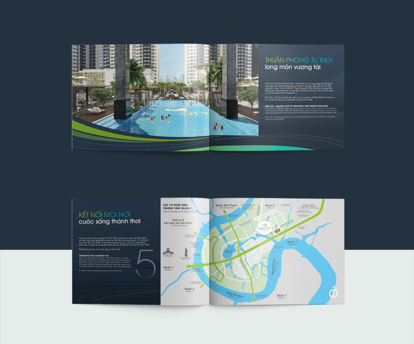 brochure concept development Layout modern real estate