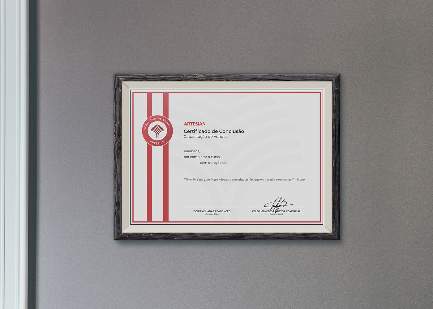 artesian Certificação Certificado certificados certification certified rh center