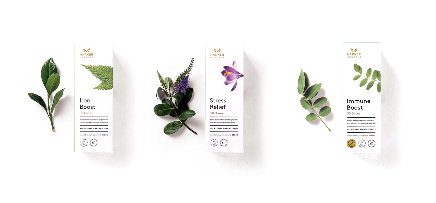 design Packaging box herbal medicine nutrition Health modern minimal botanical