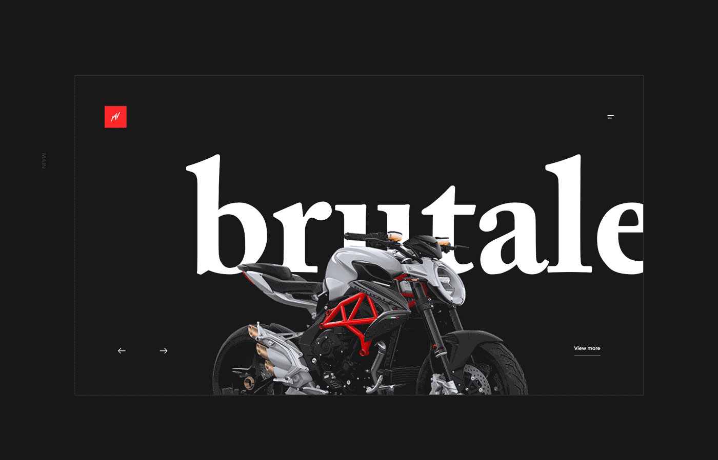 MV agusta Bike redesign UI ux typography   concept black moto