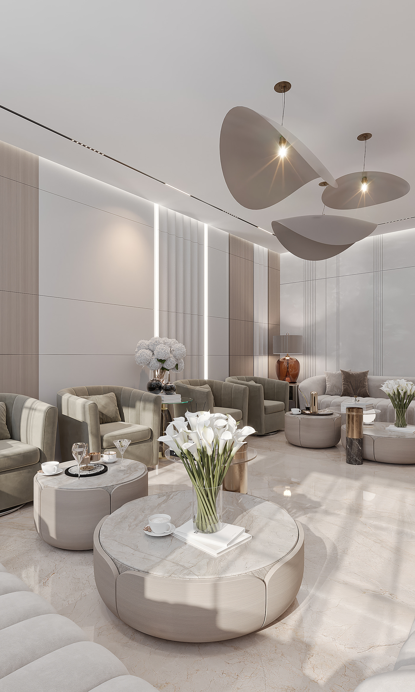 design interior design  architecture visualization Render reception luxury living room kitchen Interior
