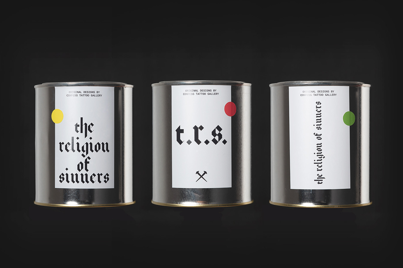 tin can packaging design brand identity Clothing label design typography   Blackletter modular eco Packaging
