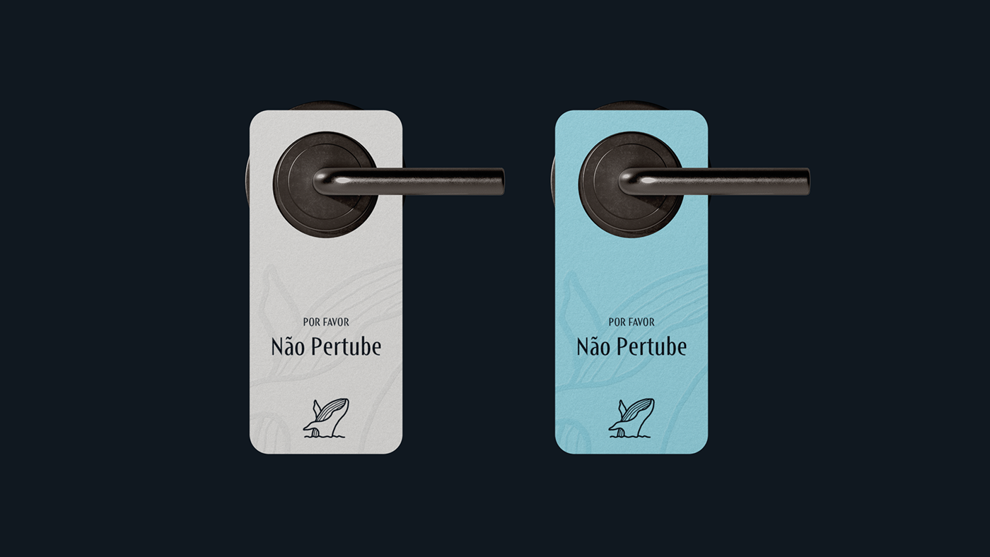 'Do Not Disturb' signs from Terrazza Balena in two color versions, hanging on door handles.