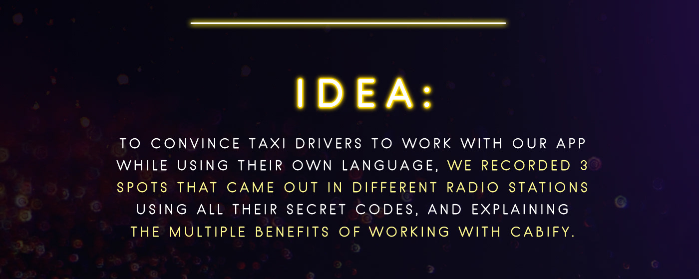 ads Cabify case Creativity innovation Radio Transport Uber