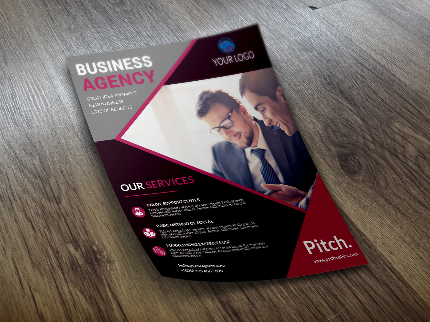a4 advertisement Advertising  agency blue business business flyer clean company consultant