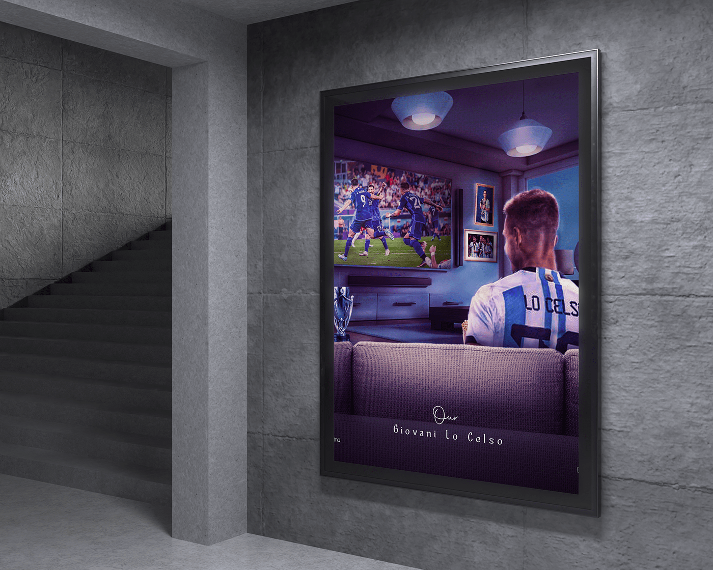 #Argentina #fifaworldcup #Football #qatar #soccer #sports lo celso messi poster Sports Design