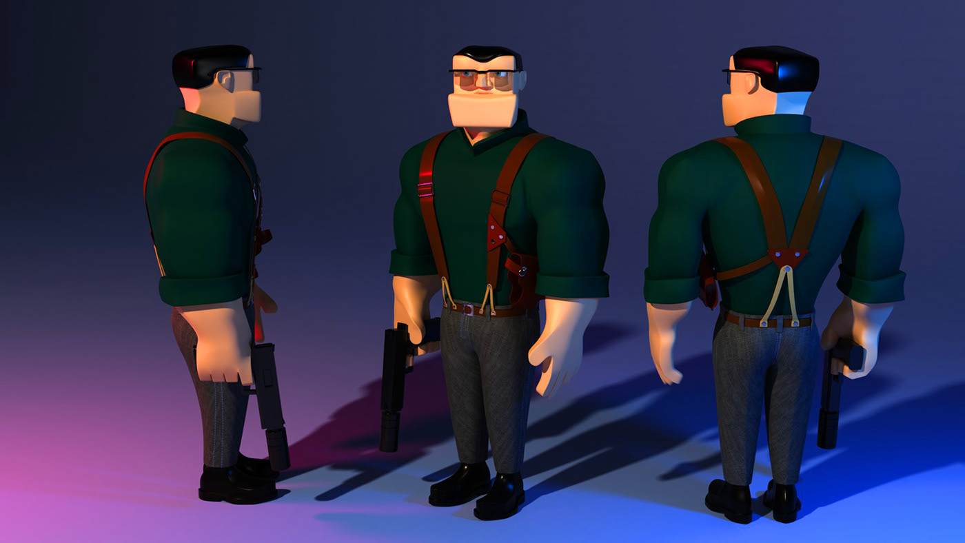 3D agent blender Character