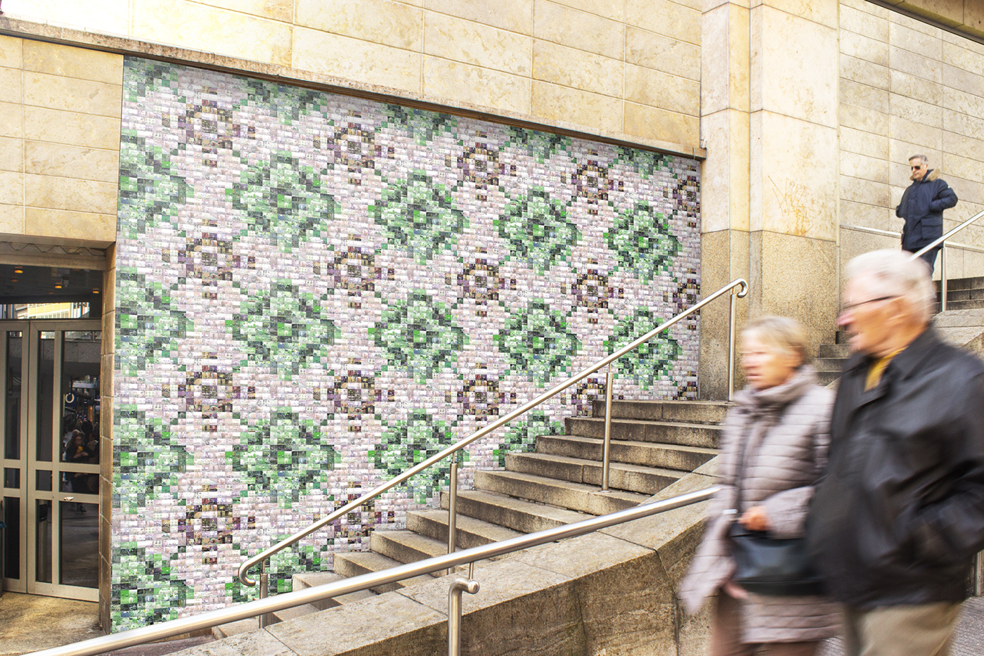 stuttgart city pantone color mosaik pixel tapete wallpaper hangings stadt identity