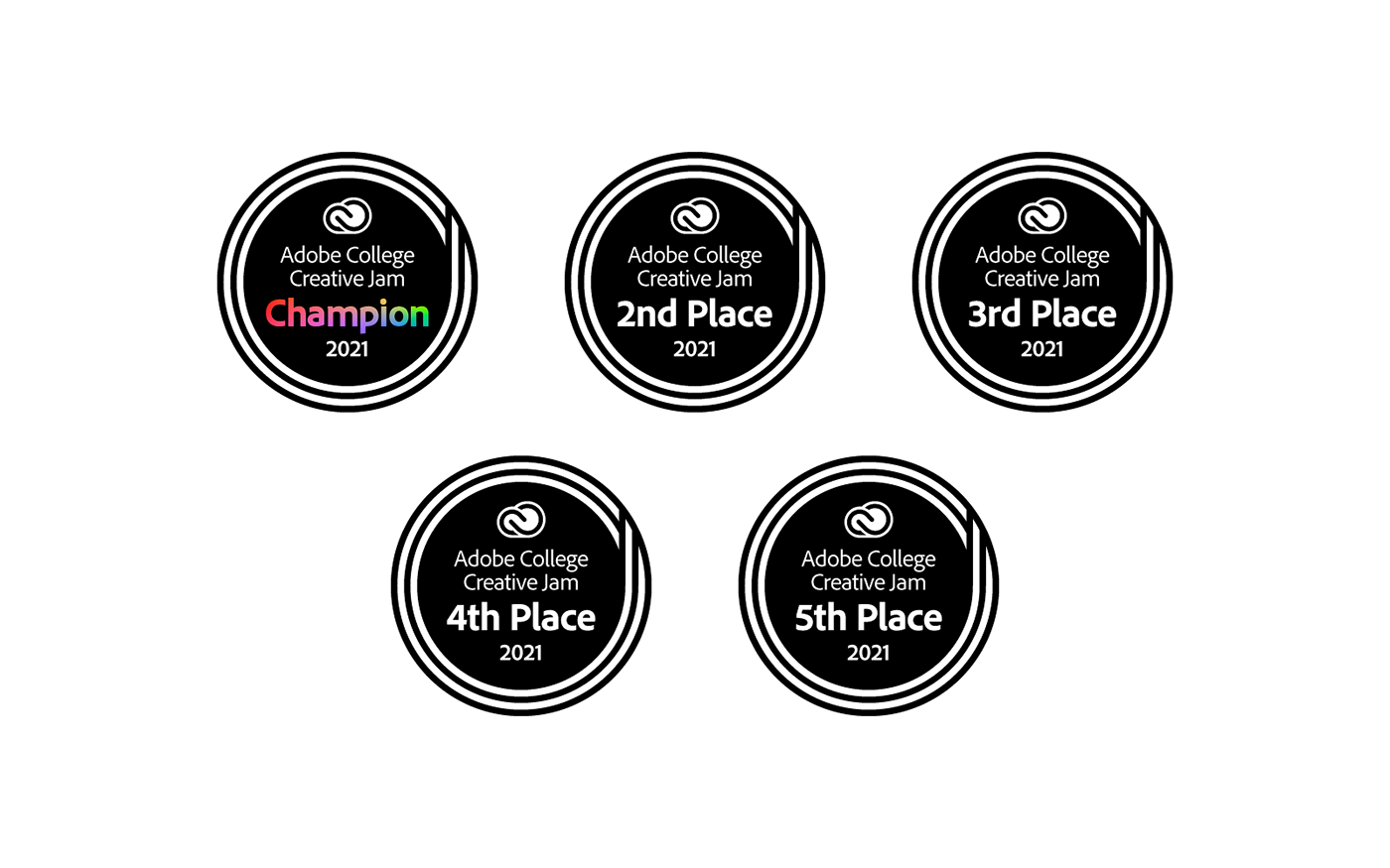 adobe adoberesidency award badge circle creativejam graphic design  logo Logo Design logodesign
