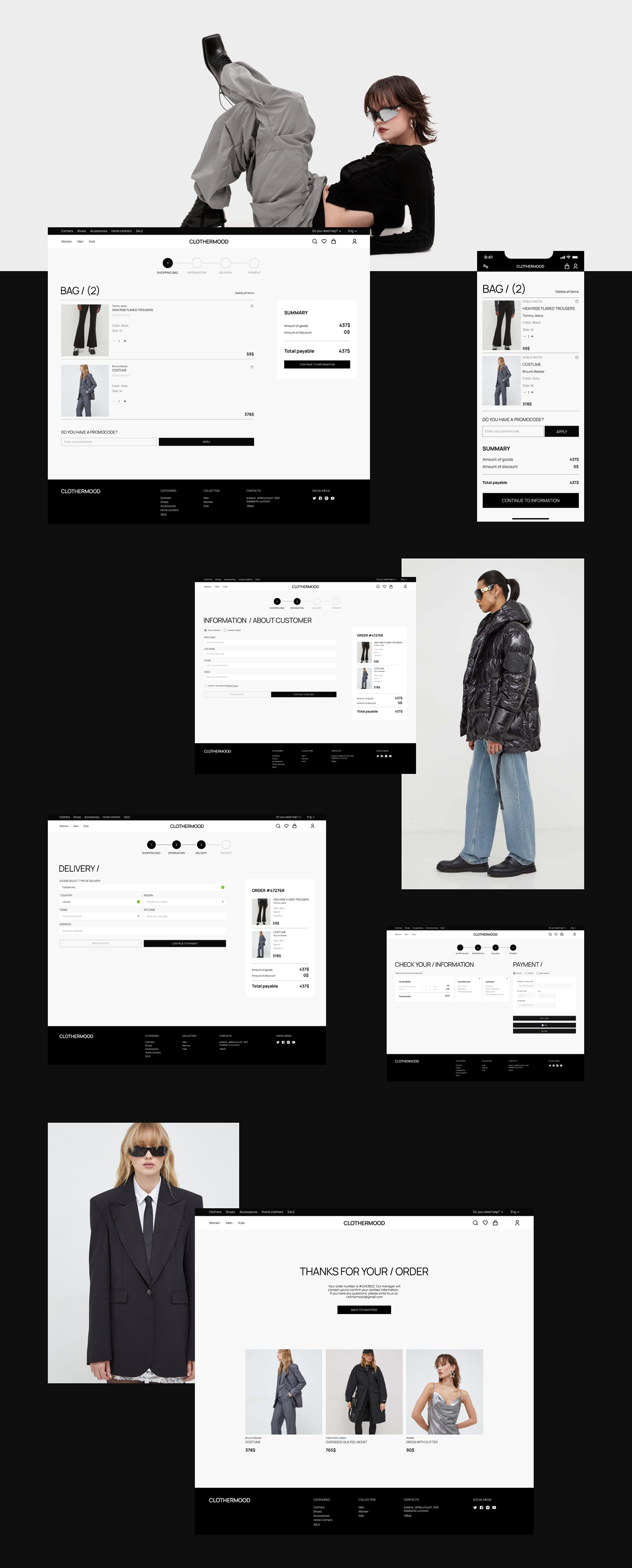 Ecommerce ecommerce website ecommerce store eCommerce design online store e-commerce Fashion  Clothing UI/UX Web Design 